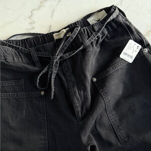 Free People Black Wide Leg Jeans